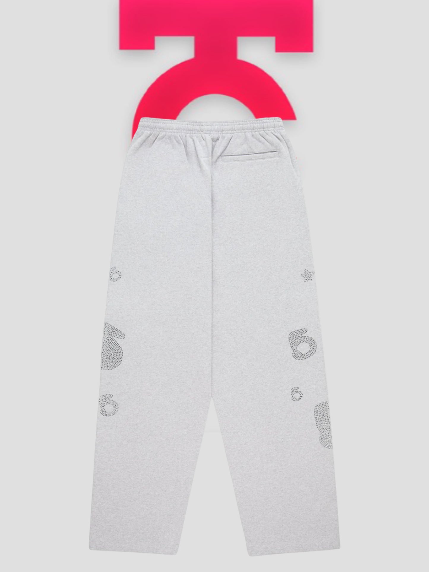 Sp5der Rhinestone Beluga V2 Wide Leg Sweatpants