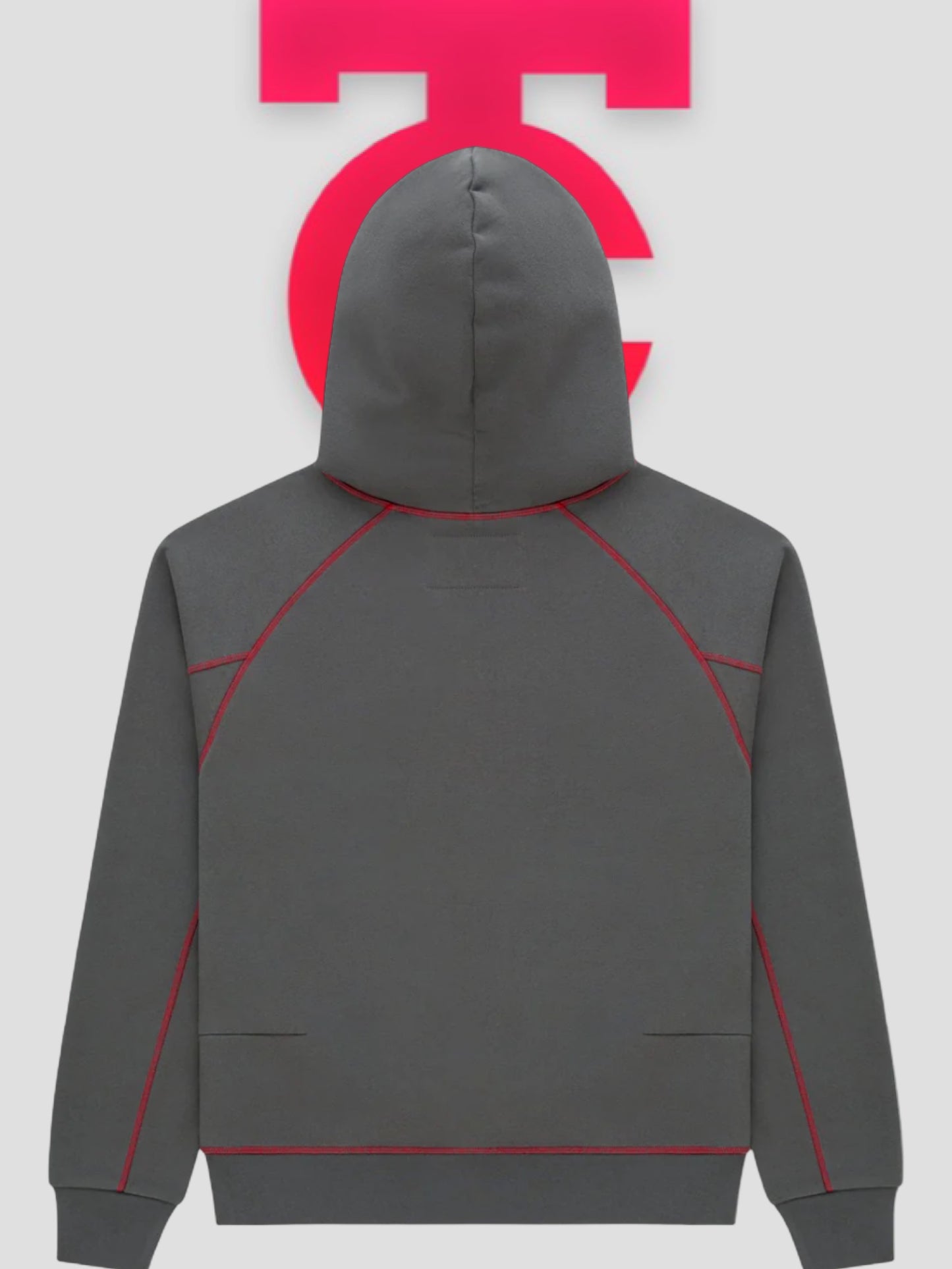 Sp5der Archive Contrast Hoodie Grey