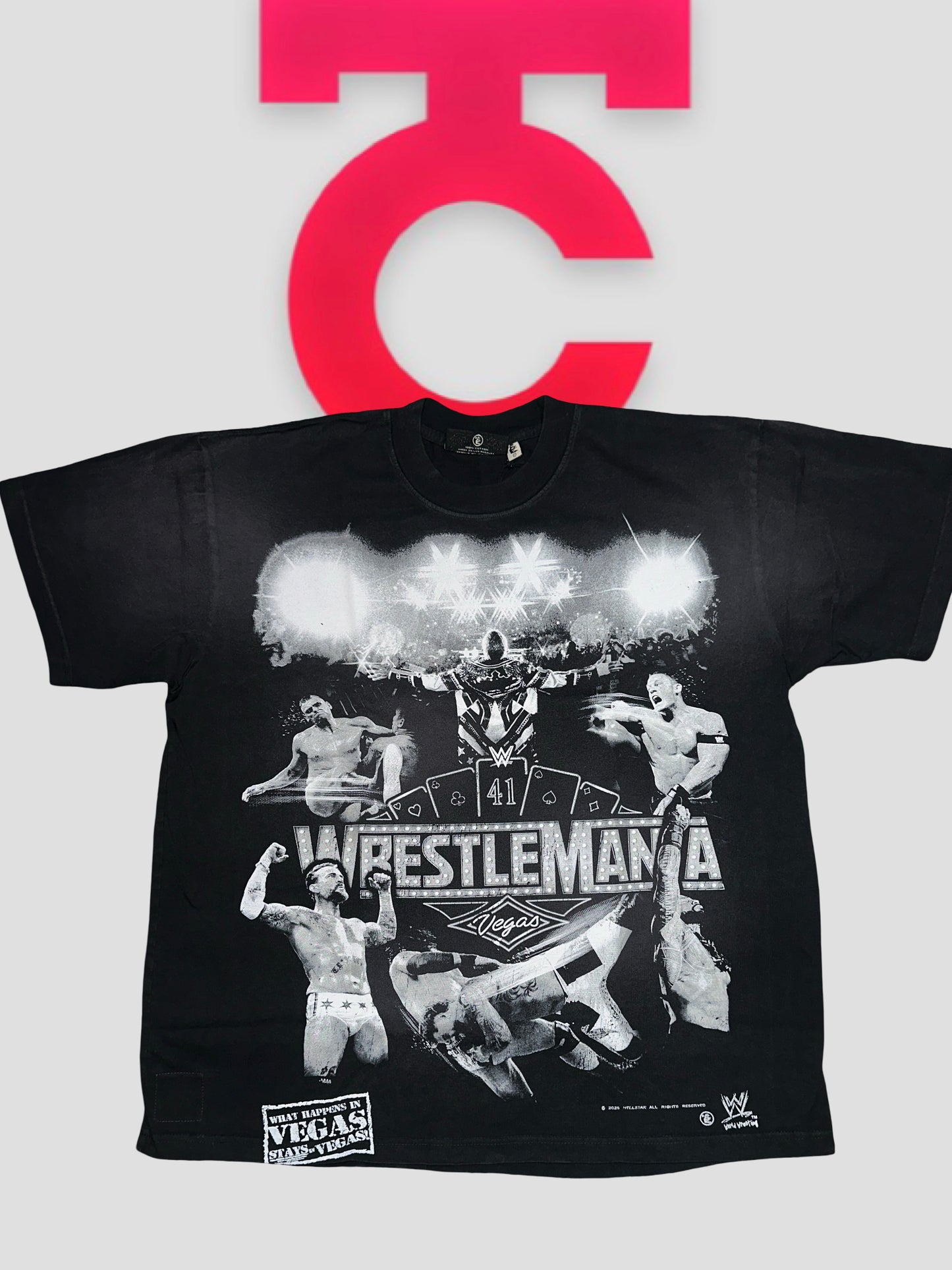 Hellstar x WWE Wrestlemania Tee Black