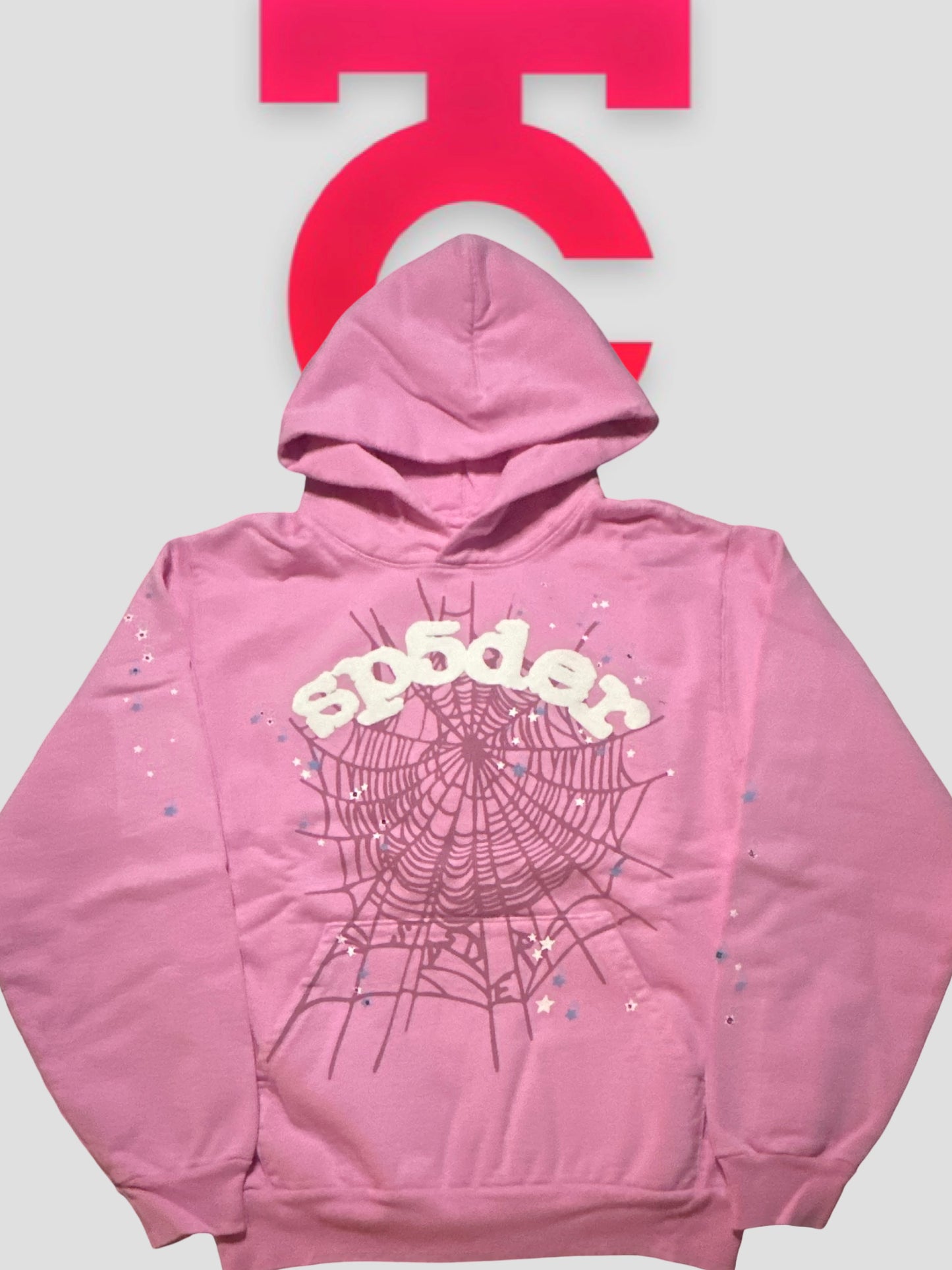 Sp5der Og Web Hoodie Bubblegum Pink