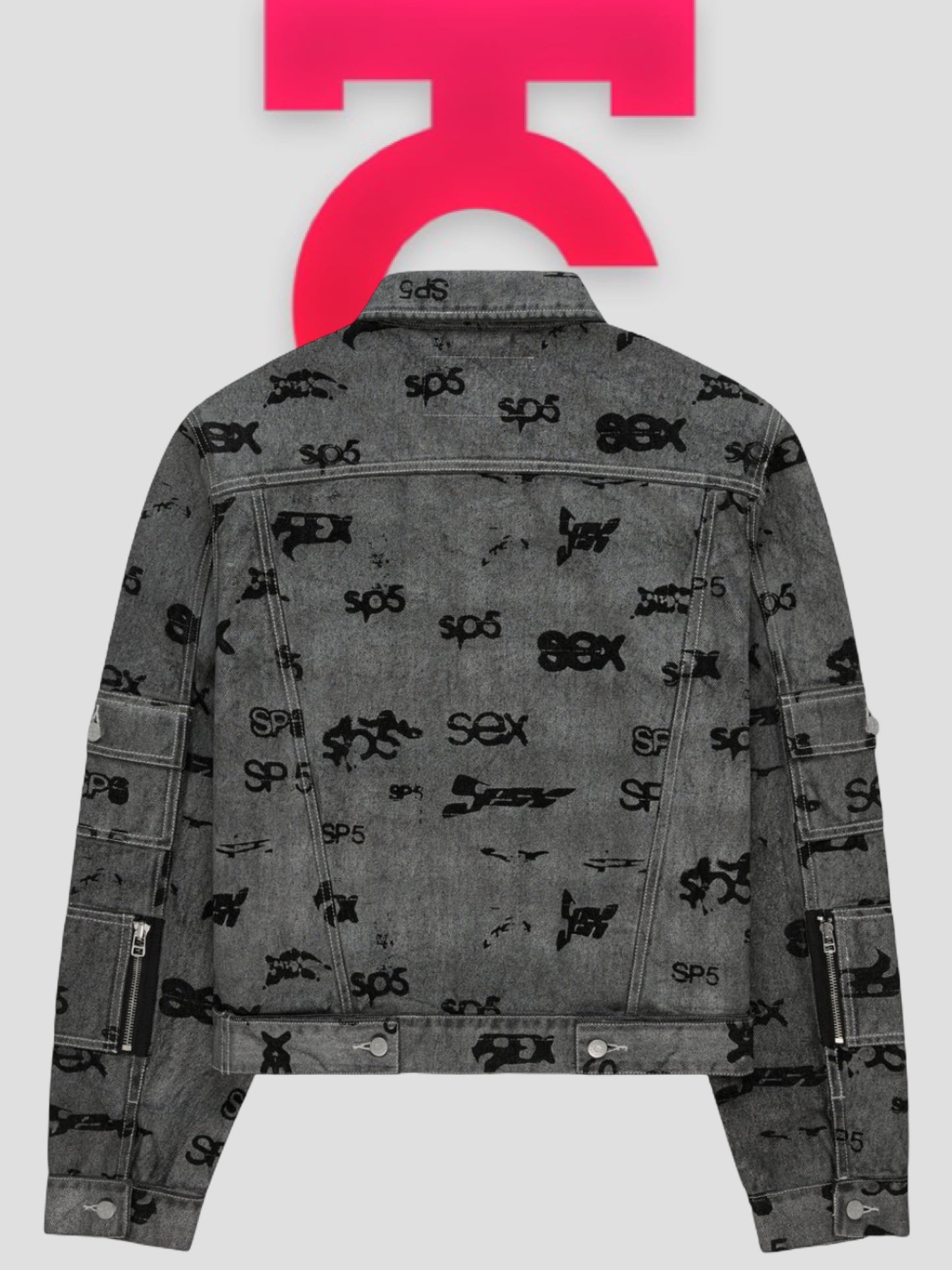 Sp5der Sex AOP Denim Jacket