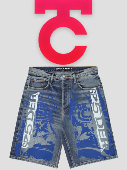 Sp5der Moto Denim Short