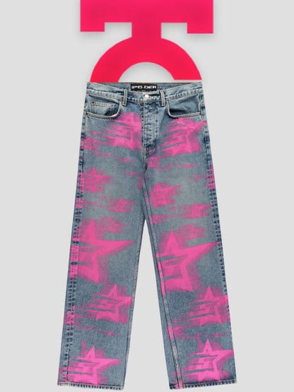 Sp5der 5 Star Blur Light Wash Denim