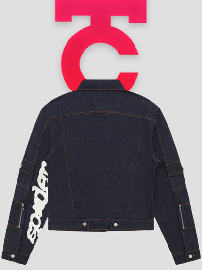 Sp5der V3 Denim Jacket Dark Wash
