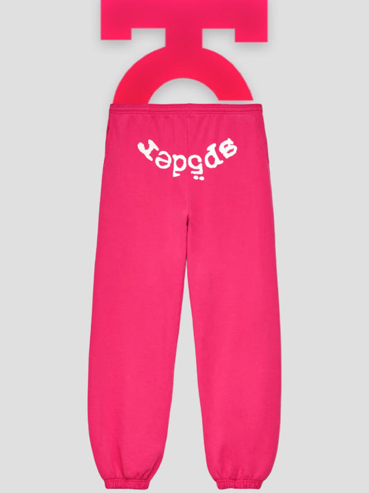 Sp5der Legacy Sweatpants Pink (White Print)