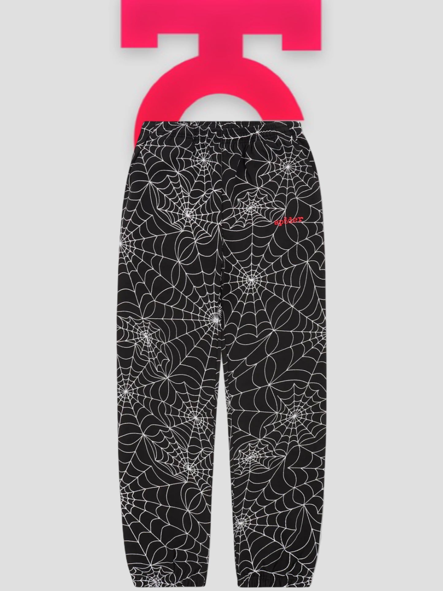 Sp5der Embroidered AOP Sweatpants Black