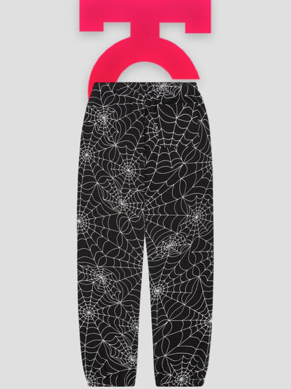 Sp5der Embroidered AOP Sweatpants Black