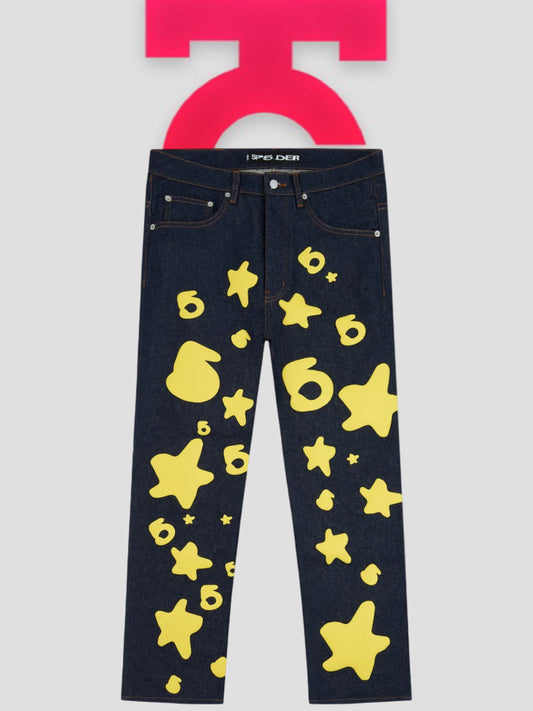 Sp5der Beluga Denim Navy / Yellow