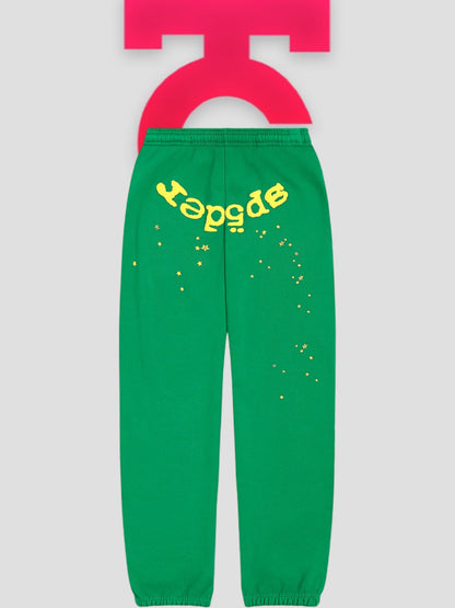 Sp5der OG Web V2 Sweatpants Green / Yellow