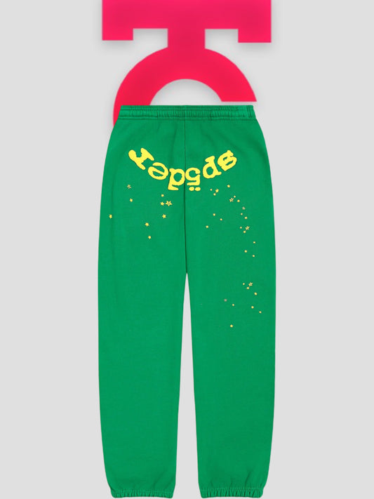 Sp5der OG Web V2 Sweatpants Green / Yellow
