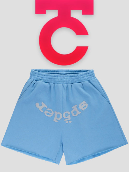 Sp5der OG Web V2 Sweatshort Dusty Blue