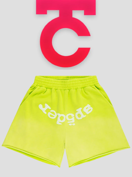 Sp5der OG Web V2 Sweatshort Acid Green