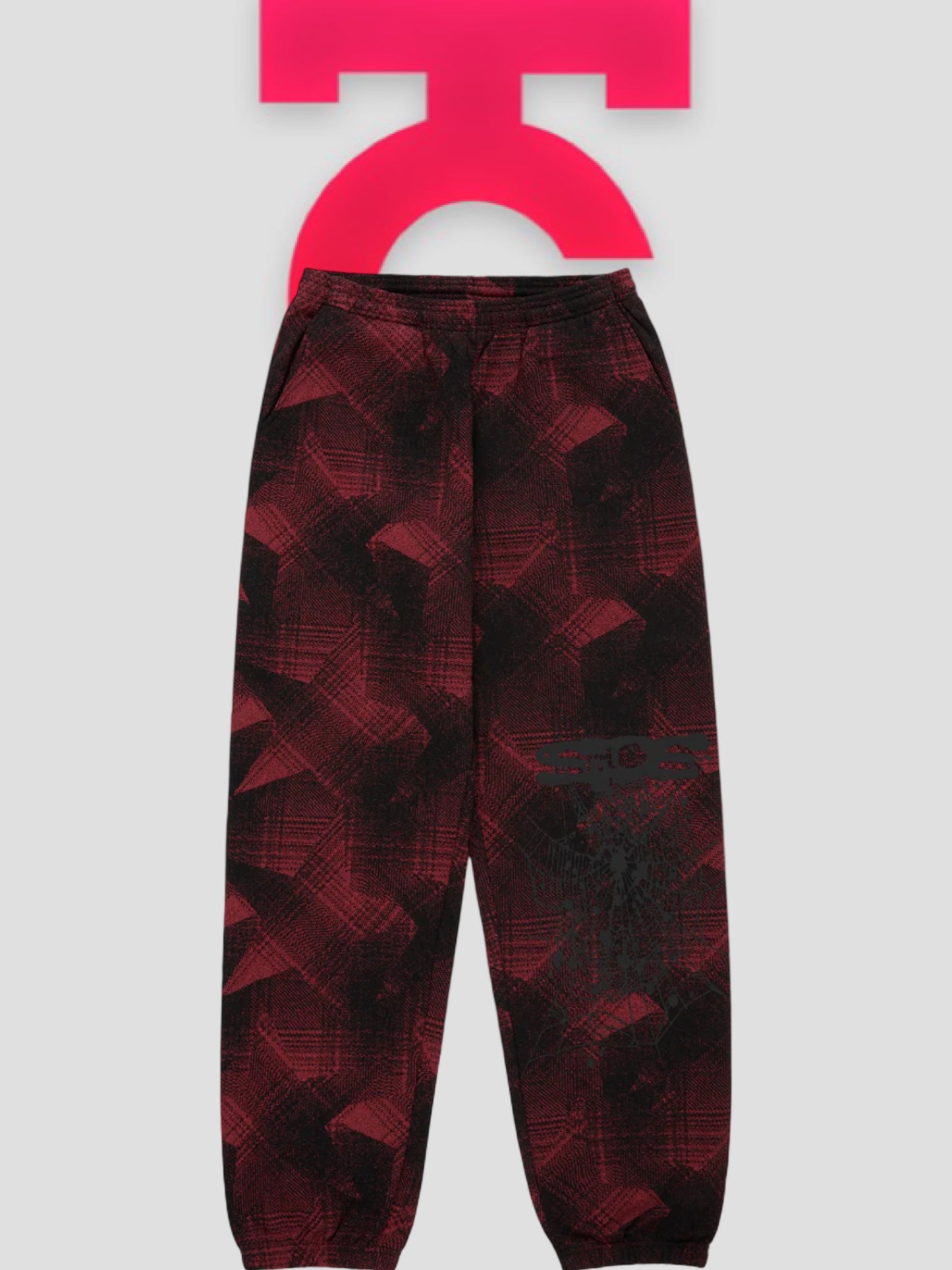 Sp5der Plaid Sweatpants