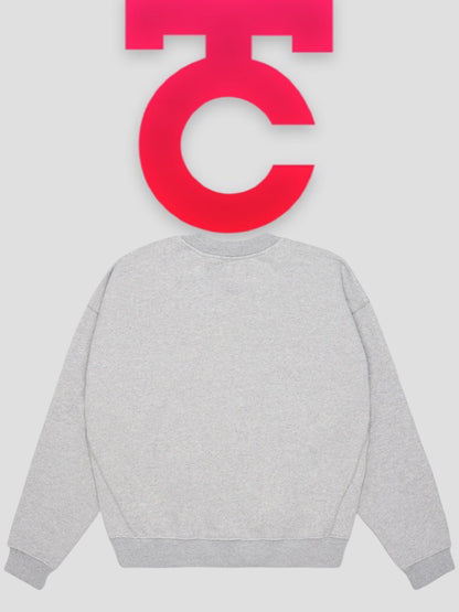 Sp5der Varsity Web Crewneck Heather Grey