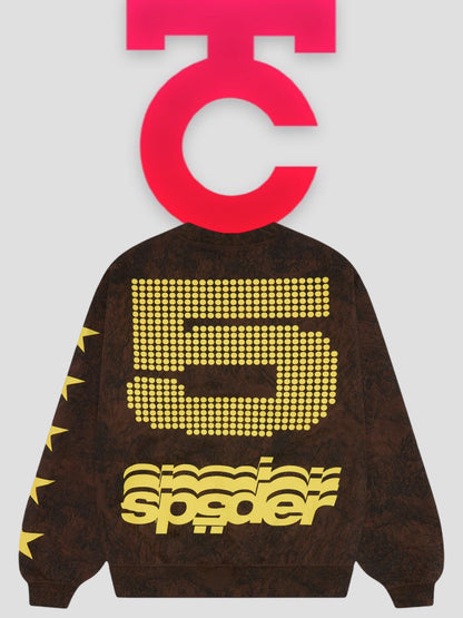 Sp5der Real Tree Camo 5 Crewneck Brown