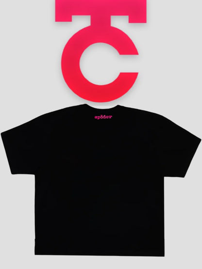 Sp5der Hellcat Kenny Tee Black / Pink
