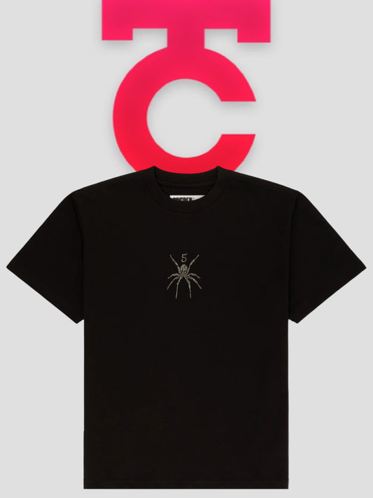 Sp5der TM Rhinestone Tee black