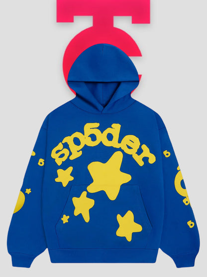 Sp5der Beluga Hoodie Blue / Yellow