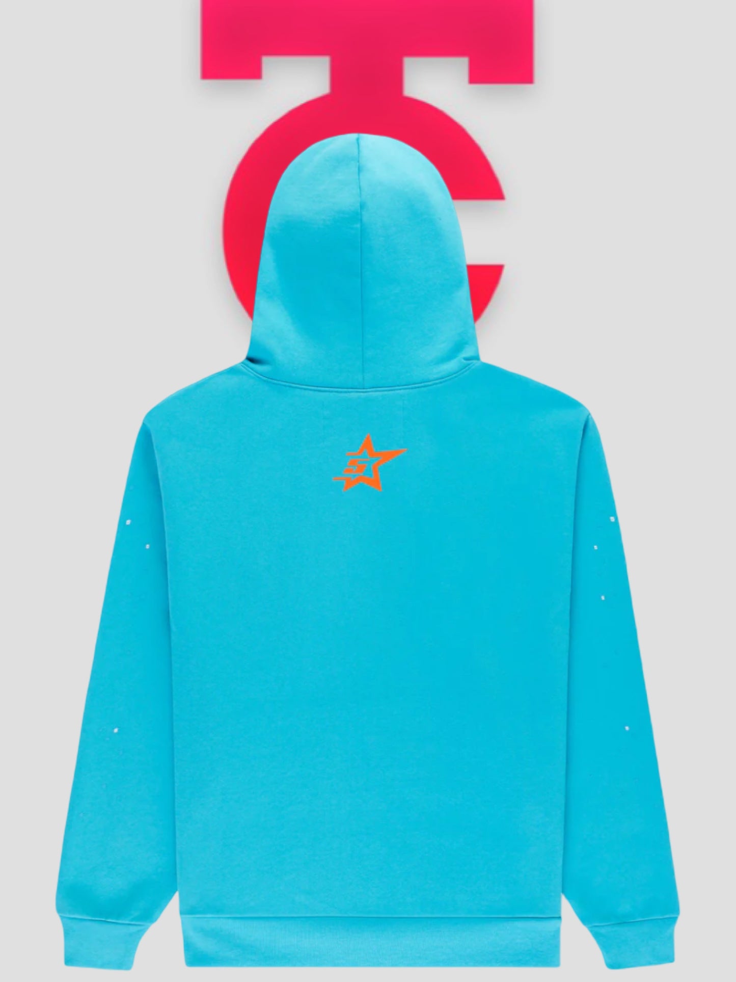 Sp5der Punk V2 Hoodie Cyan / Orange