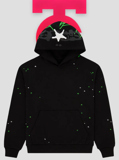 Sp5der Heavy Web Hoodie Black