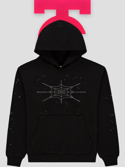 Sp5der Silk Rhinestone Hoodie