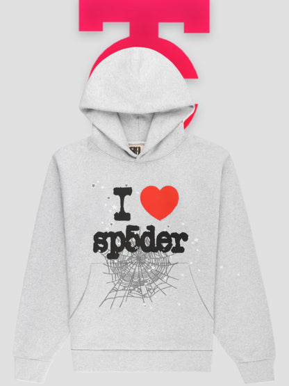 Sp5der Souvenir Hoodie Grey