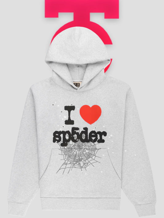 Sp5der Souvenir Hoodie Grey