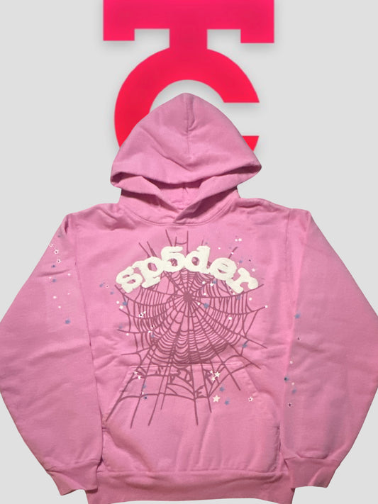 Sp5der Og Web Hoodie Bubblegum Pink