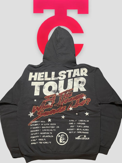 Hellstar Overseas Exclusive Records Tour Hoodie Ash Grey