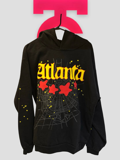 Sp5der ATLANTA Hoodie Black front