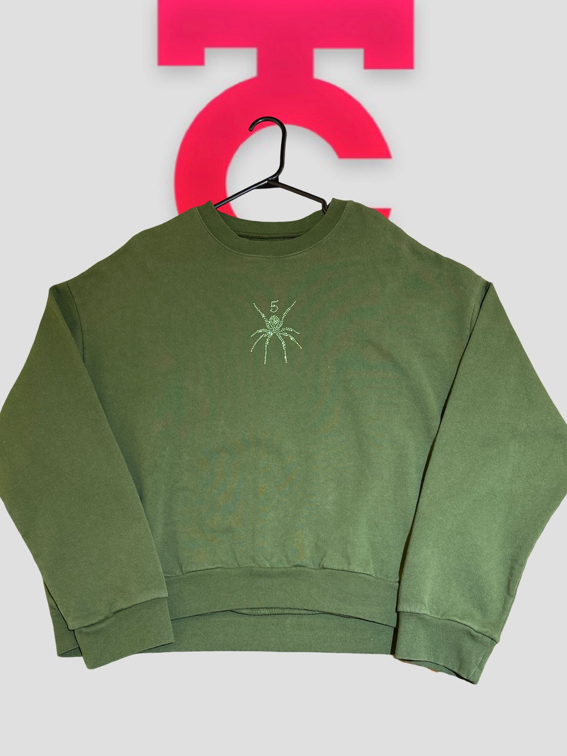 Sp5der Forest Green TM Crewneck cover