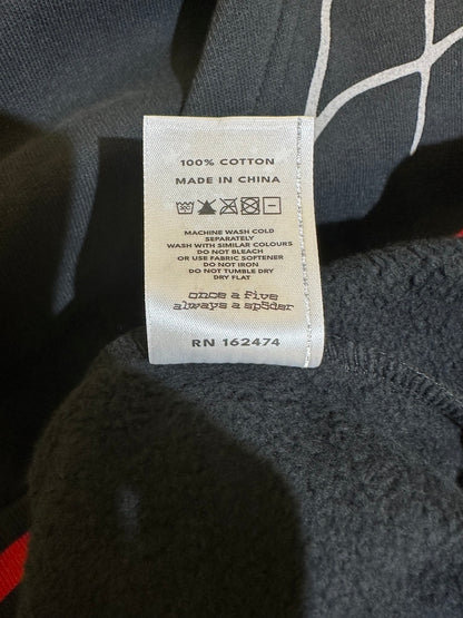 Sp5der Onyx Zip Up Black Red care tag