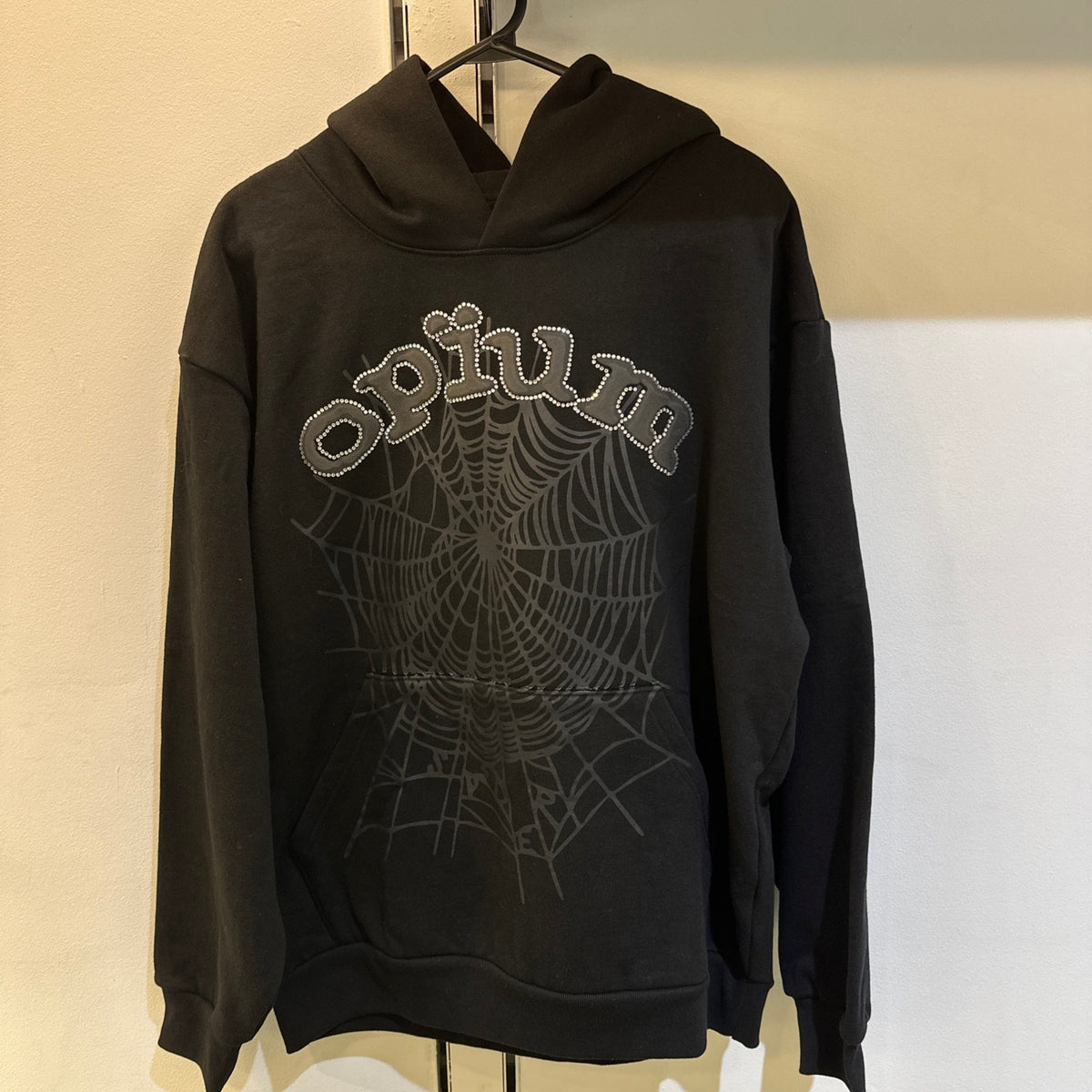 Sp5der x Opium OG Web Hoodie Black front