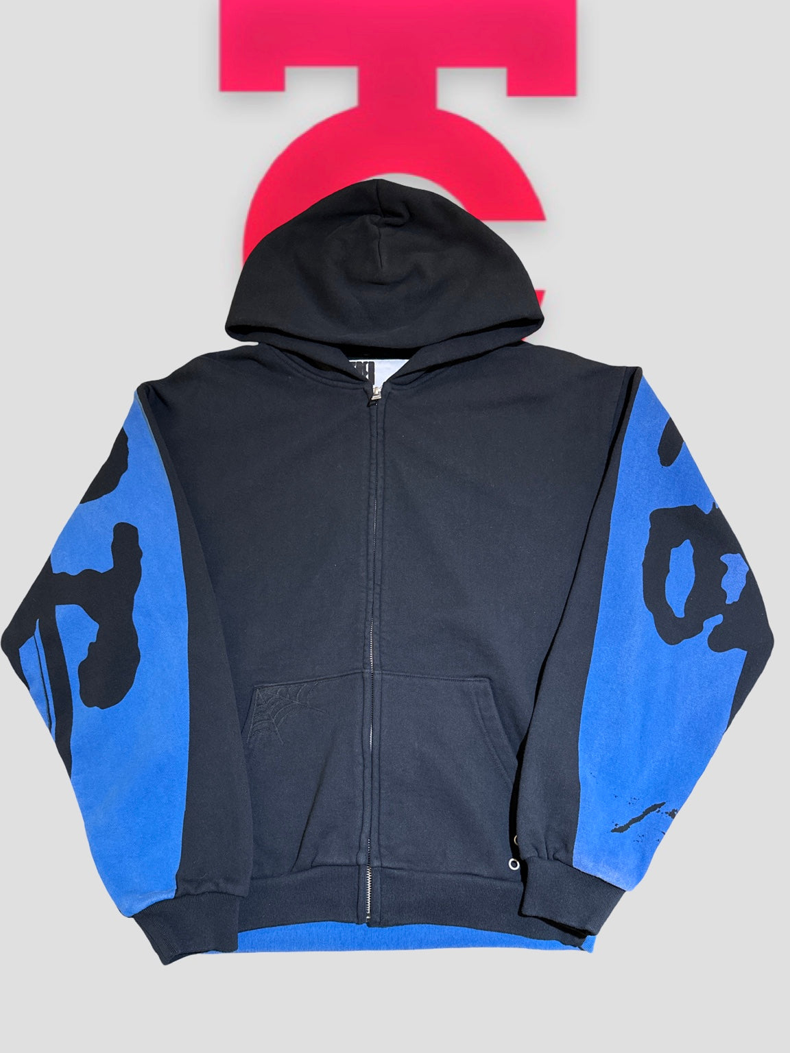 Sp5der Overspray Zip Up Blue Black front