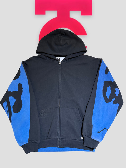 Sp5der Overspray Zip Up Blue Black front