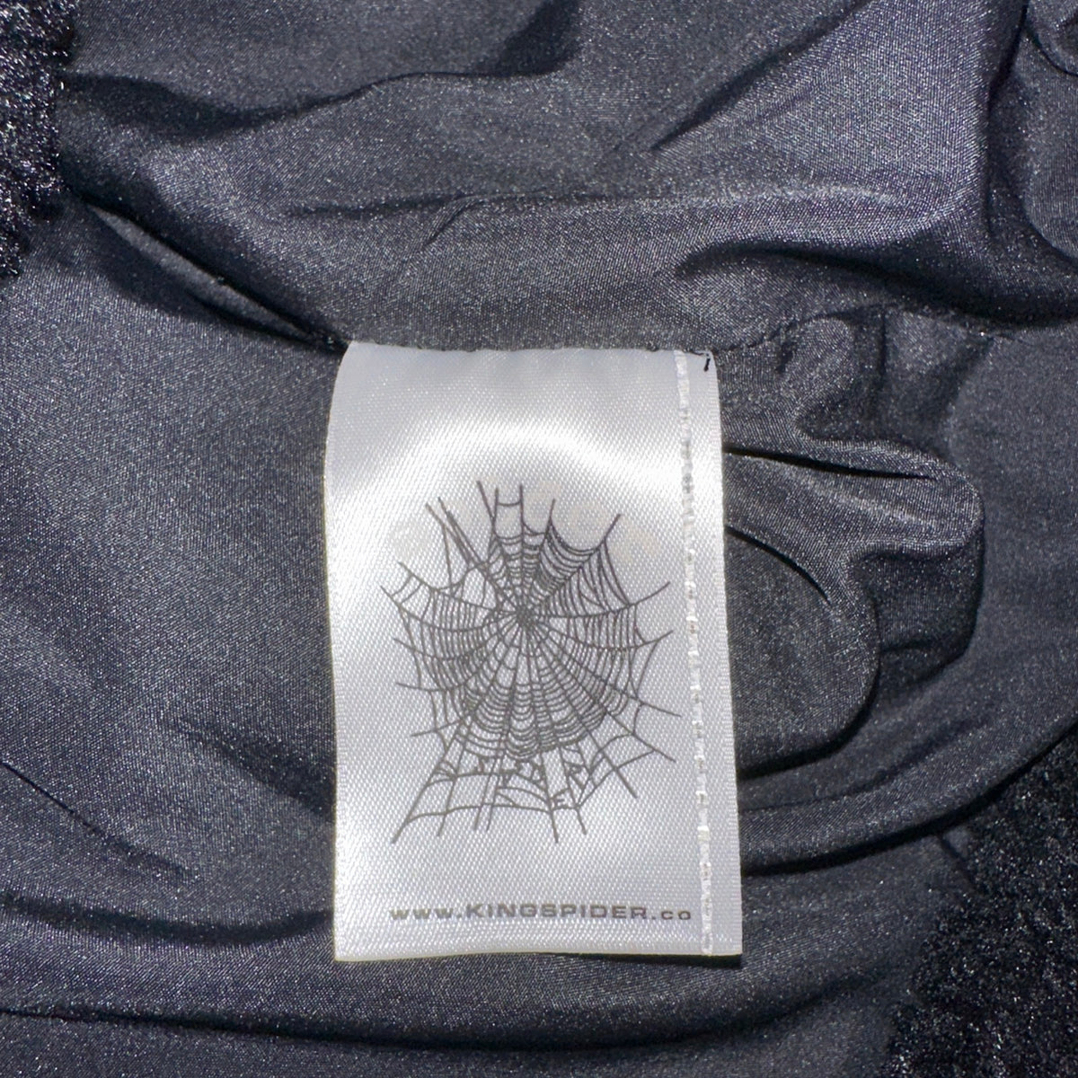 Sp5der Sherpa Puffer Jacket Black Kingspider tag