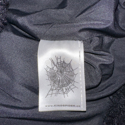 Sp5der Sherpa Puffer Jacket Black Kingspider tag