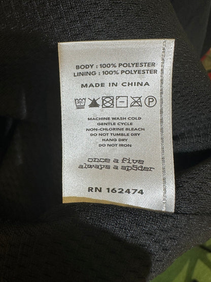 Sp5der Track Jacket Black White care tag