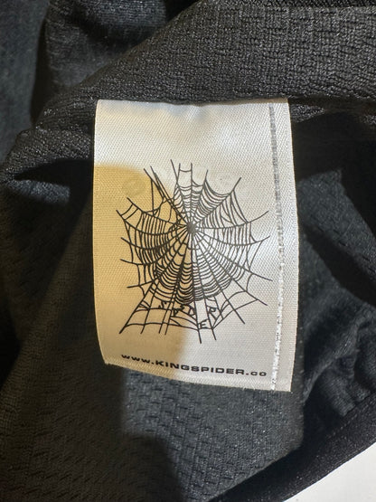 Sp5der Track Jacket Black White Kingspider tag